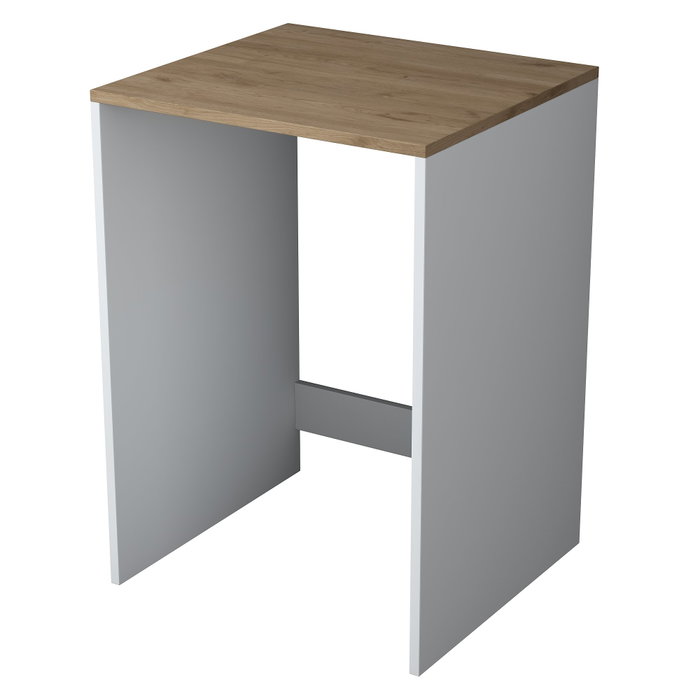 Hanah Home Armario para Lavadora KD103 - 2341, Mueble de Lavadero con Diseño Escandinavo, Nogal y Blanco, 65x91.8x60 cm